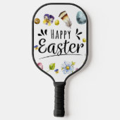Boho rustieke aquarel kleurrijke Happy Easter Pickleball Paddle (Achterkant)