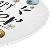 Boho rustieke aquarel kleurrijke Happy Easter Snijplank (Hoek)