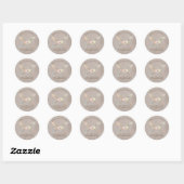 Boho rustieke Baby of Vrijgezellenfeest Favor Stic Ronde Sticker (Vel)