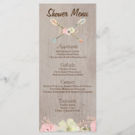 Boho Rustieke Baby of Vrijgezellenfeest, Wedding M Menu