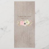 Boho Rustieke Baby of Vrijgezellenfeest, Wedding M Menu (Achterkant)