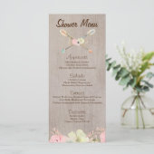 Boho Rustieke Baby of Vrijgezellenfeest, Wedding M Menu (Staand voorkant)