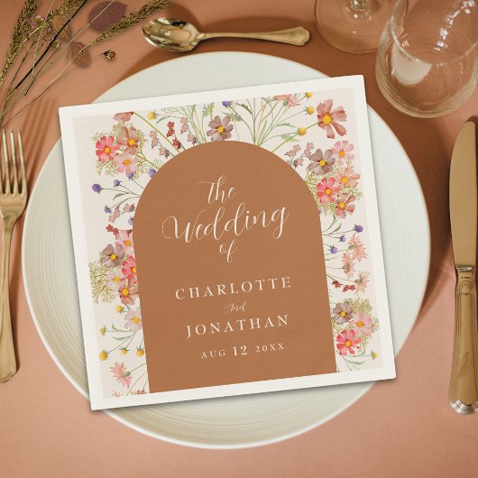 Boho Rustieke Bloemboog Fall Wedding Servet