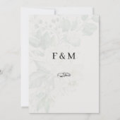 Boho Rustieke Bloemen & Elegante Huwelijk Bedankkaart (Achterkant)