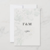 Boho Rustieke Bloemen & Elegante Huwelijk RSVP Kaartje (Achterkant)