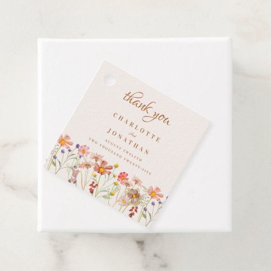 Boho Rustieke Bloemen Fall Wedding Dank u Bedankjes Labels (In situ)