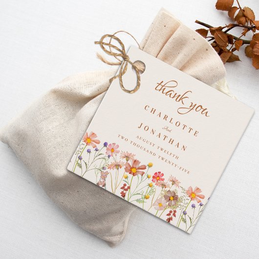 Boho Rustieke Bloemen Fall Wedding Dank u Bedankjes Labels