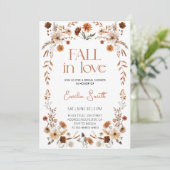 Boho Rustieke Bloemen Herfst Vrijgezellenfeest Kaart (Staand voorkant)