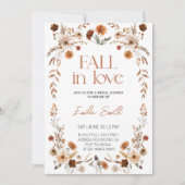 Boho Rustieke Bloemen Herfst Vrijgezellenfeest Kaart (Voorkant)