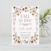 Boho Rustieke Bloemen Herfst Vrijgezellenfeest Kaart (Staand voorkant)