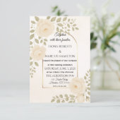 Boho Rustieke Bloemen & Minimalistische Elegante H RSVP Kaartje (Staand voorkant)