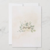 Boho Rustieke Bloemen & Minimalistische Elegante H Save The Date (Achterkant)