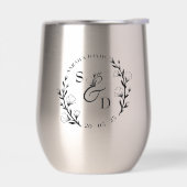 Boho rustieke bloemenmonogram Initialen bruiloft (Links)