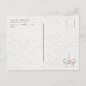 Boho Rustieke Bosbloemen Eenhoorn Bedankt Briefkaart (Achterkant)