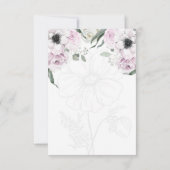 Boho Rustieke Elegante Bloemen Huwelijk Save the D Date (Achterkant)