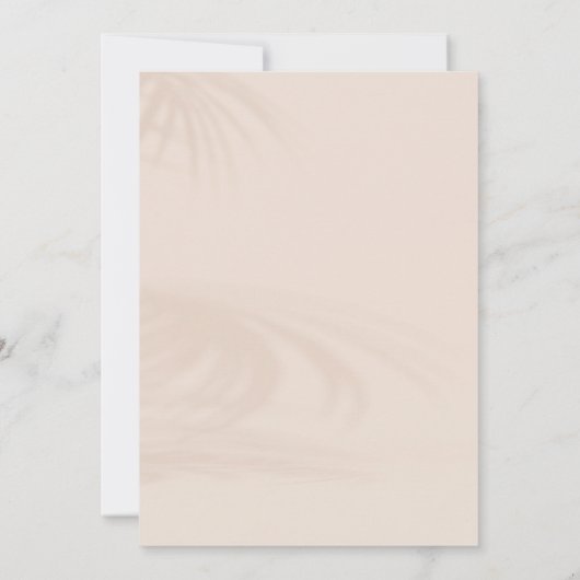 Boho Rustieke Elegante Huwelijksuitnodiging Kaart (Achterkant)