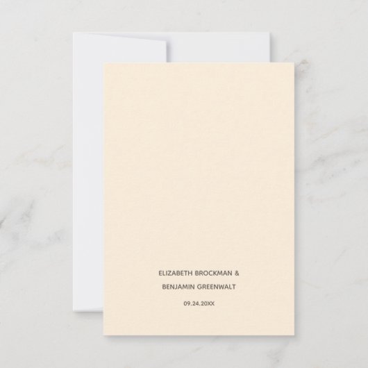 Boho rustieke Floral Maaltijd Keuze Bruiloft RSVP Kaartje (Achterkant)