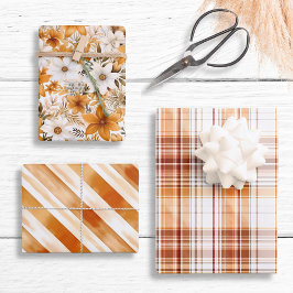 Boho rustieke geruite boerderij Lux Christmas Inpakpapier Vel