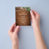 Boho Rustieke Groene Budget Trouw Flyer (Hand)