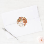 Boho Rustieke Herfst Bloemenkindercrècheshower Ronde Sticker (Envelop)