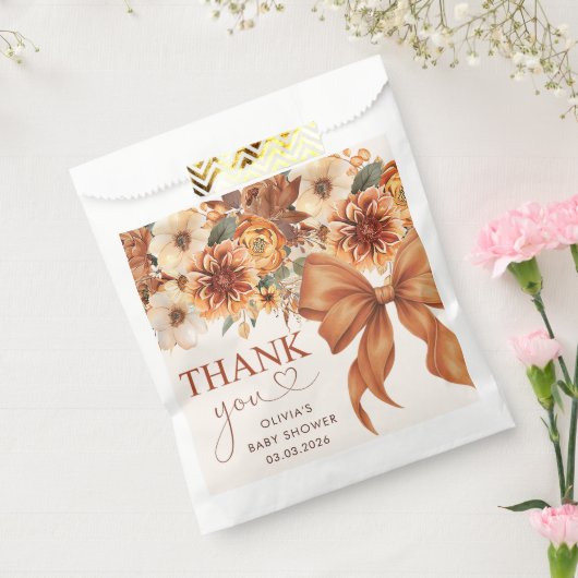 Boho Rustieke Herfst Bloemenkinderfeestje Bedankzakje (Gezegeld)
