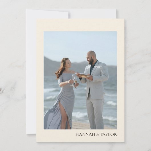 Boho rustieke Herfst Floral bruiloft foto Save The Date (Achterkant)