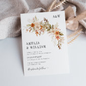 boho rustieke herfst herfst bloemen bruiloft uitno kaart