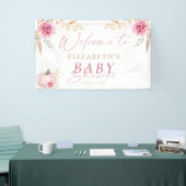 Boho rustieke herfst pompoen welkom Baby shower Spandoek (Beurs)