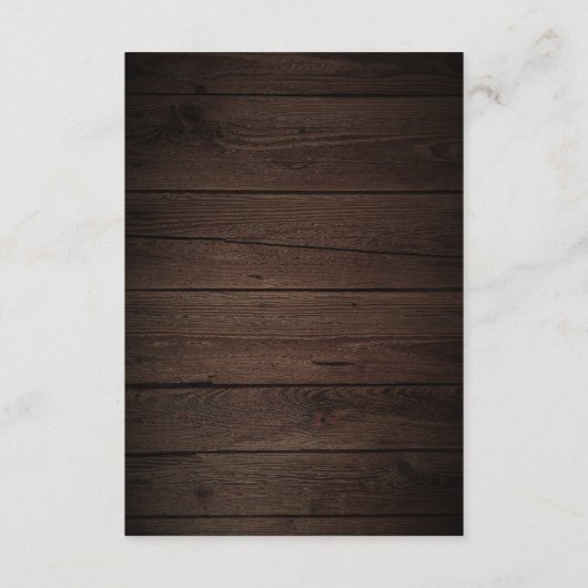 Boho rustieke houten Herfst bloemen bruiloft detai Informatiekaartje (Achterkant)