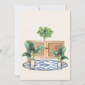 Boho rustieke interieur huis kaart (Achterkant)