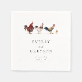 Boho & rustieke kip bruiloft servet