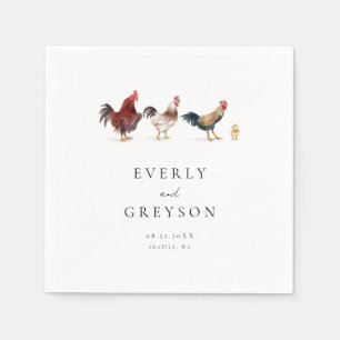 Boho & rustieke kip bruiloft servet