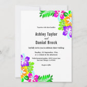 Boho rustieke kleurrijke Rozen zomer bloemenbruilo Kaart (Voorkant)