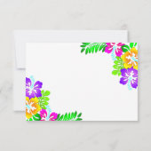 Boho rustieke kleurrijke Rozen zomer bloemenbruilo RSVP Kaartje (Achterkant)