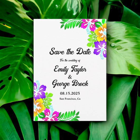 Boho rustieke kleurrijke Rozen zomer bloemenbruilo Save The Date