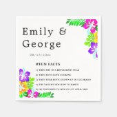 Boho rustieke kleurrijke Rozen zomer bloemenbruilo Servet (Voorkant)