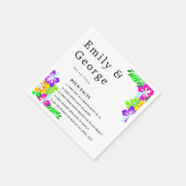 Boho rustieke kleurrijke Rozen zomer bloemenbruilo Servet (Hoek)