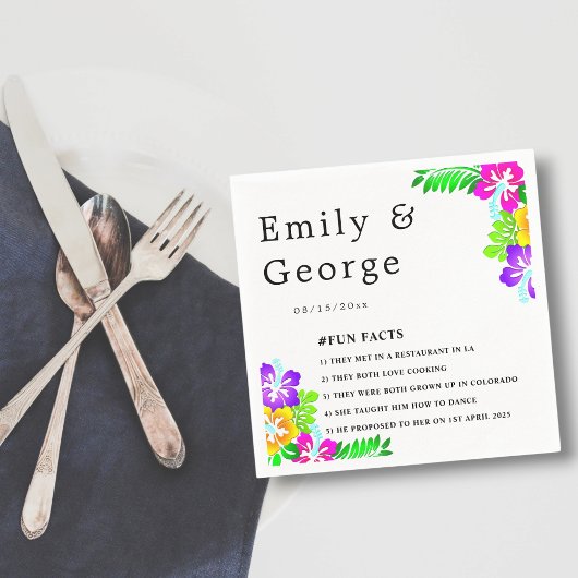 Boho rustieke kleurrijke Rozen zomer bloemenbruilo Servet