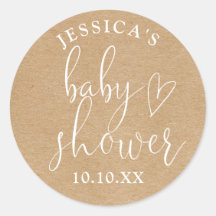 Boho rustieke kraft neutrale baby shower favoriet