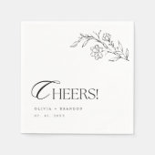 Boho rustieke moderne minimalistische proost bruil servet (Voorkant)