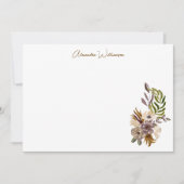 Boho Rustieke Natuur Botanische Aangepaste Bruidsd Bedankkaart (Voorkant)