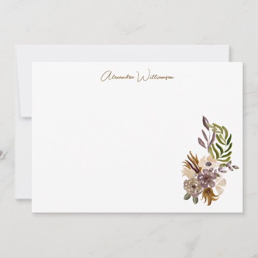 Boho Rustieke Natuur Botanische Aangepaste Bruidsd Bedankkaart (Voorkant)