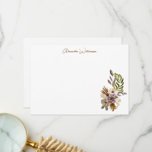 Boho Rustieke Natuur Botanische Aangepaste Bruidsd Bedankkaart
