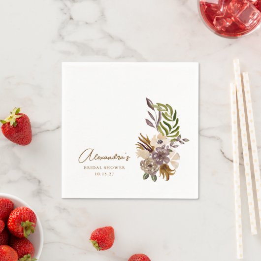 Boho Rustieke Natuur Botanische Aangepaste Bruidsd Servet (Insitu)