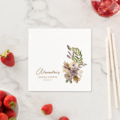 Boho Rustieke Natuur Botanische Aangepaste Bruidss Servet (Insitu)