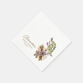 Boho Rustieke Natuur Botanische Aangepaste Bruidss Servet (Hoek)