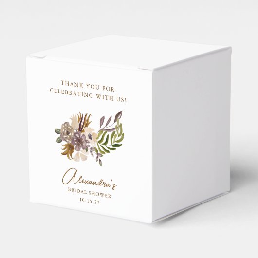 Boho Rustieke Natuur Botanische Aangepaste Bruilof Bedankdoosjes (Voorkant Zijde)