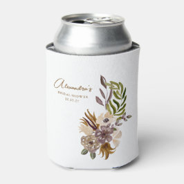 Boho Rustieke Natuur Botanische Aangepaste Bruilof Blikjeskoeler