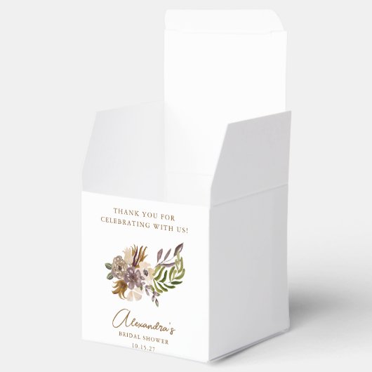 Boho rustieke Natuur Botanische Aangepaste Vrijgez Bedankdoosjes (Geopend)