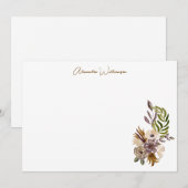 Boho rustieke Natuur Botanische Aangepaste Vrijgez Bedankkaart (Voorkant / Achterkant)